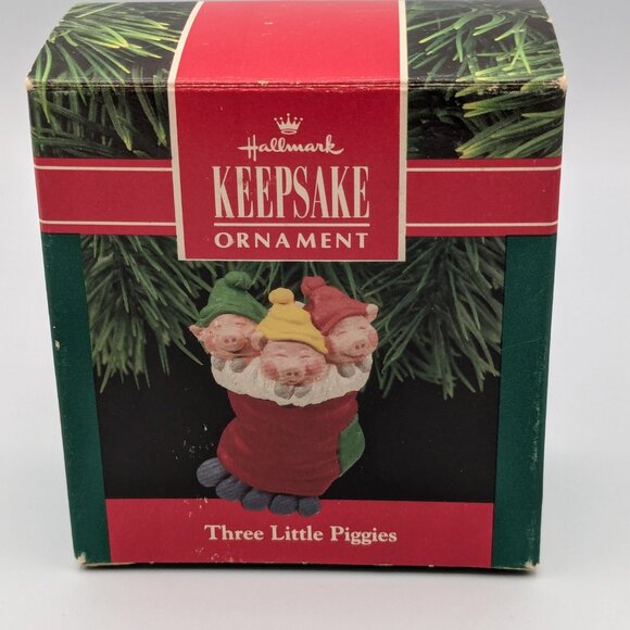 Hallmark Keepsake Three Little Piggies Ornament 1990 - Handcrafted - Picture 6 of 8